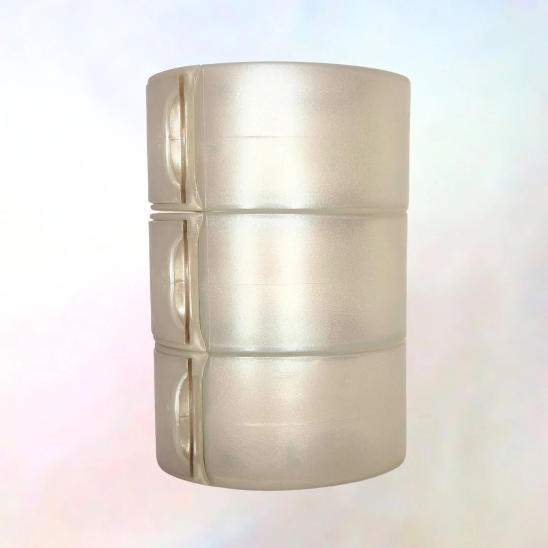 Bottler reseförpackning 3-pack pärlvit med pärlvit kork.